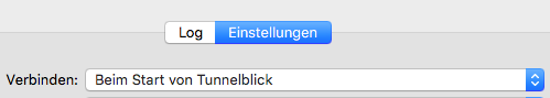 Tunnelblick - Beim Start verbinden