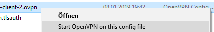 OpenVPN direkt aus dem Explorer starten