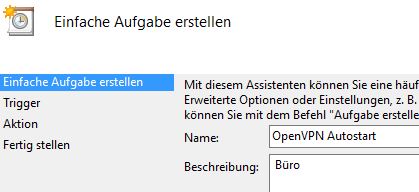 OpenVPN - Einfache Aufgabe - Name
