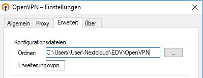 OpenVPN - Konfigurationsordner anpassen